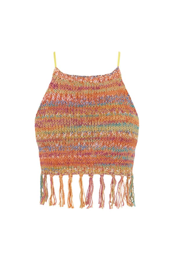 SUNKISSED KNIT TOP (with fringes)